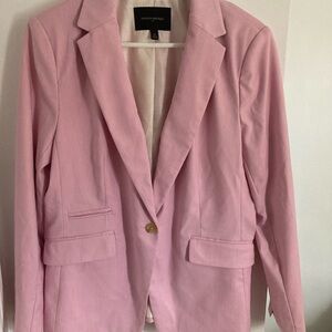 Banana Republic Light Pink Single-Button Tailored Blazer